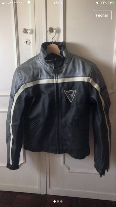 Blusão motard Dainese cabedal senhora