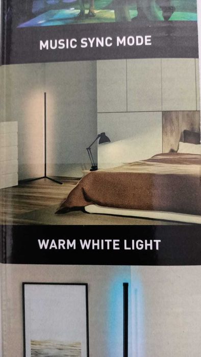 Lampa LED GRUNDIG RGB Music Sensor Podłogowa narożna 140 cm Pilot