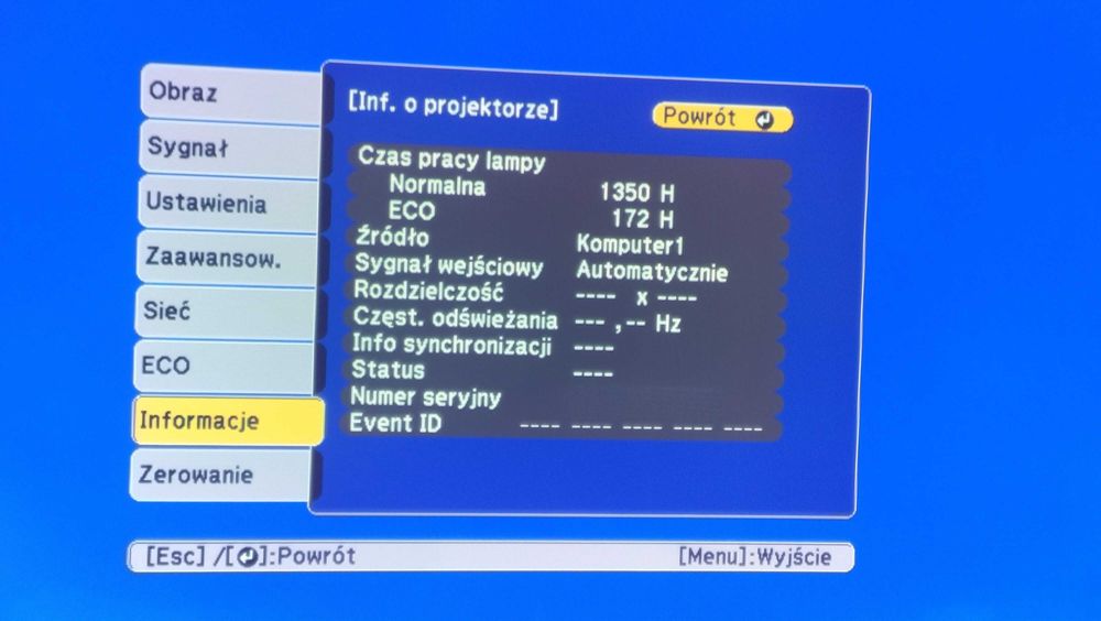 Projektor EPSON - bardzo dobry stan