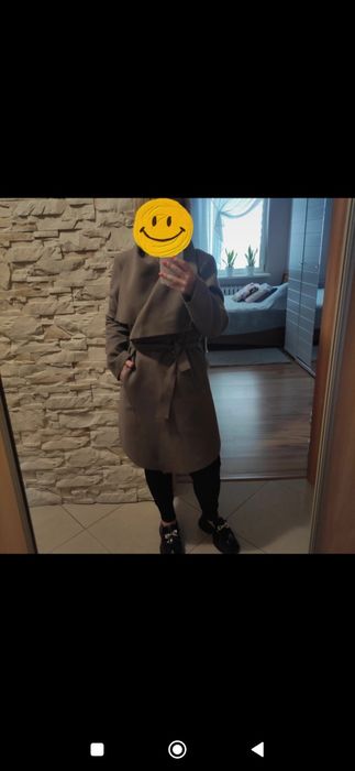 Płaszcz flauszowy jesień wiosna r. L