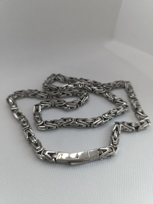 Naszyjnik król orginalny srebrny lub złoty 65cm zapięcie szuflada