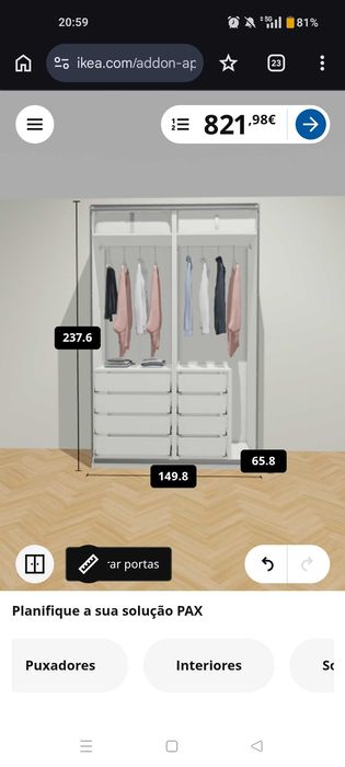 Roupeiro PAX / AULI IKEA