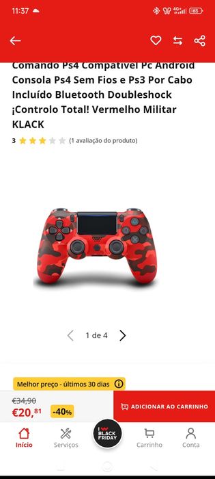 Ps4 com dois comandos originais e dois iguais aos das fotos