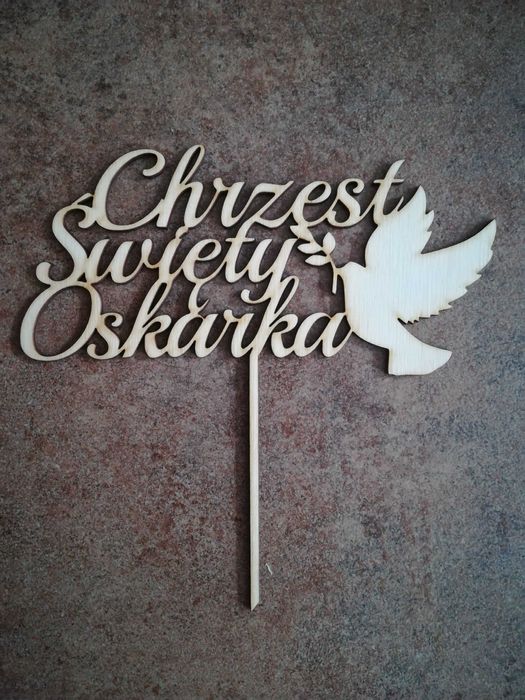 Topper na tort Chrzest Święty