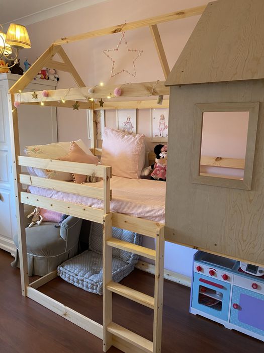 Cama Infantil Elevada tipo Casinha em Madeira – hôma