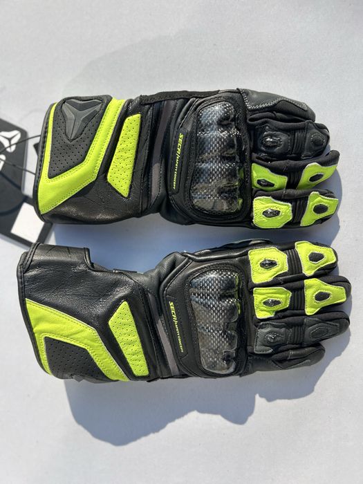 Rekawice motocyklowe Seca Atom flou yellow rozmiar XXL (12) Sportowe!