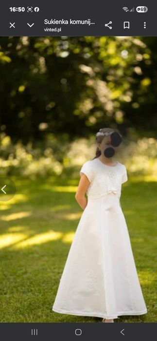 Sukienka Komunijna 146/152 komunia