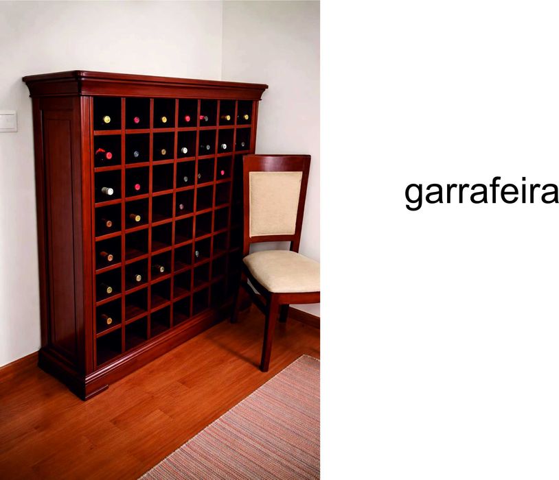 Mesa de Jantar + Garrafeira + Móvel TV