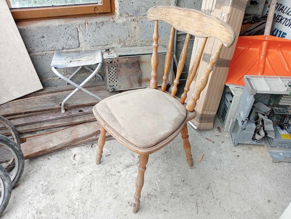 Stare Krzesło Drewniane Patyczak PRL Thonet Aga Jar Gięte Typ 233