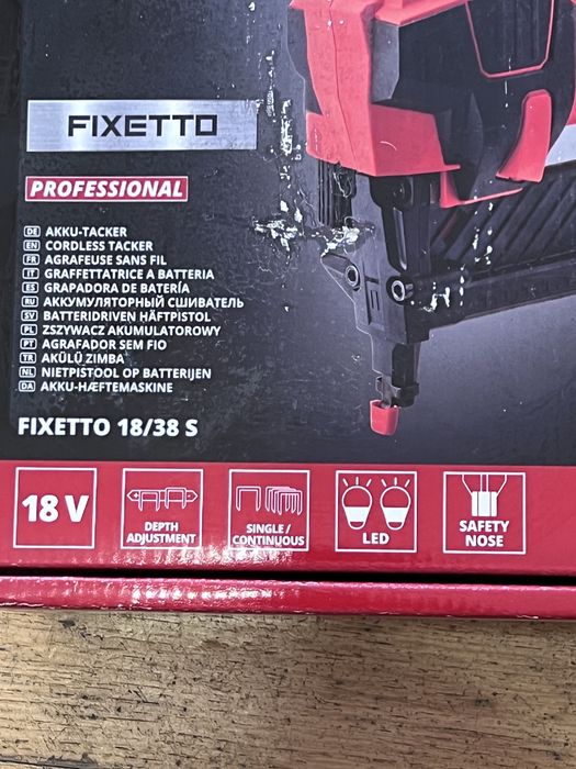 Agrafador Sem Fios Einhell FIXETTO 18/38 S 18V – Novo e Selado