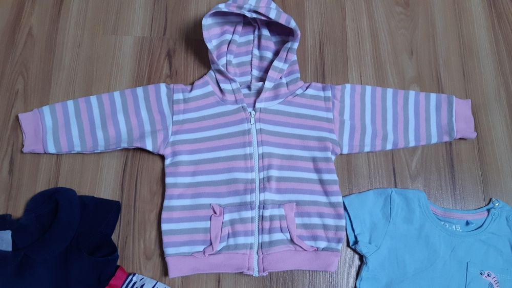 Zestaw sukienka bluza bluzeczka dla dziewczynki rozmiar 74