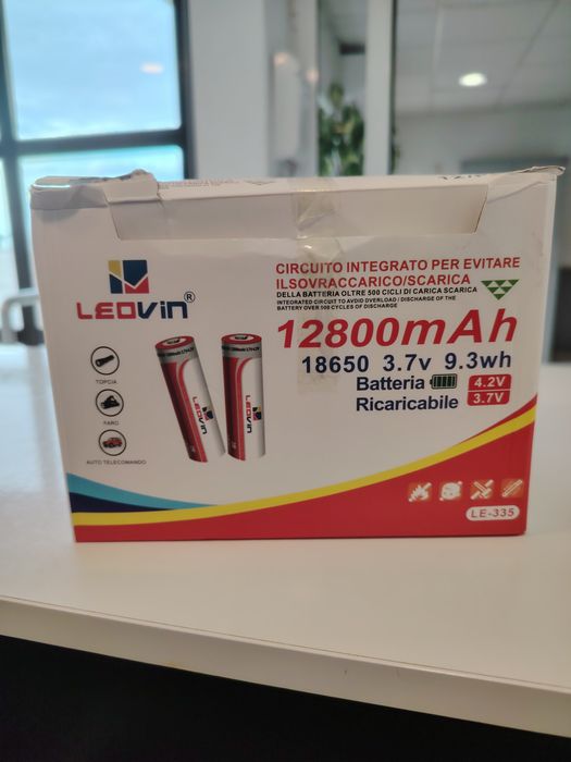 Pilhas LEOVIN 18650 Li-ion – Ideais p/ Lanternas – Com Proteção Integr