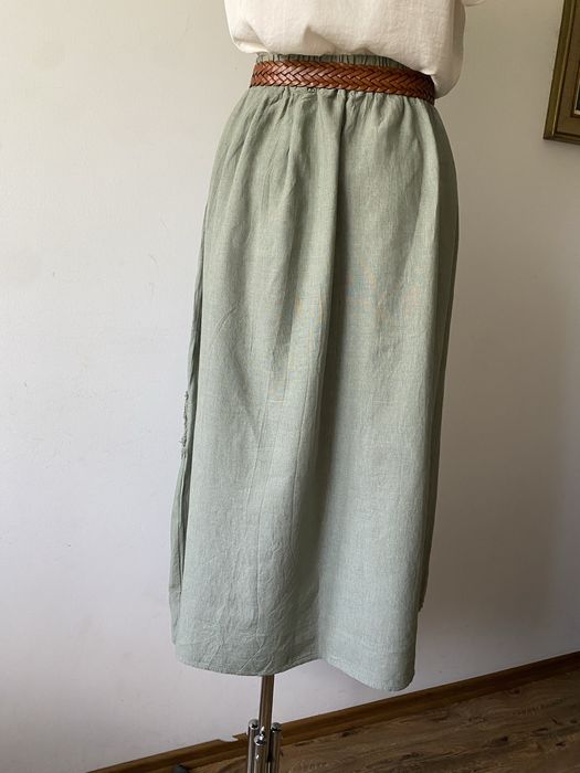 60% len , 40% wiskoza, lniana spódnica maxi