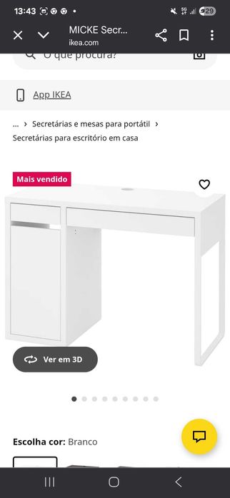 Secretária Branca Ikea