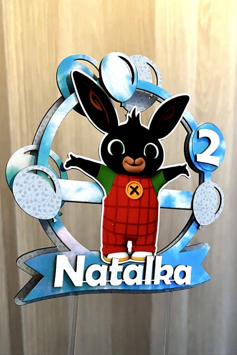 Ozdoba na tort Bing lub Bluey