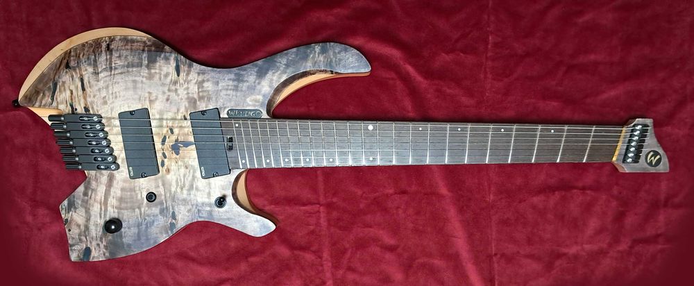 Електрогітара 7 струн хедлес мультімензура наскрізний гриф EMG pickups