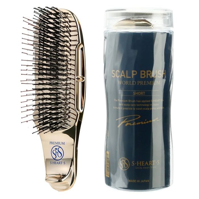 Гребінець для волосся S-HEART-S Scalp Brush PREMIUM Gold