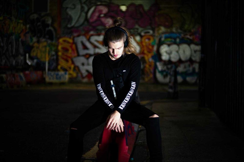 Czarny Longsleeve LDN [Gruba Bawelna]