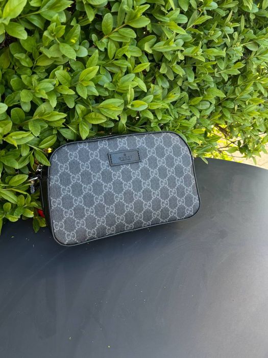Сумка Gucci monogram мужская черная через плечо сумка Gucci спортивная мужская кожанная | Сумка Gucci через плече чоловіча чорна барсетка шкіряна