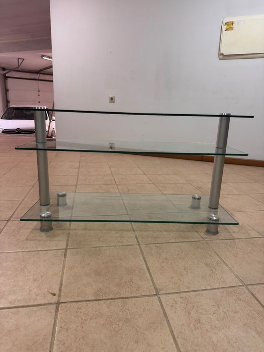 Mesa de centro em vidro