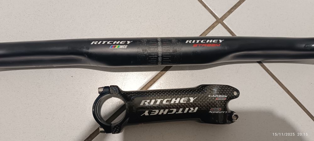 Avanço ritchey carbono 110 mm e guiador