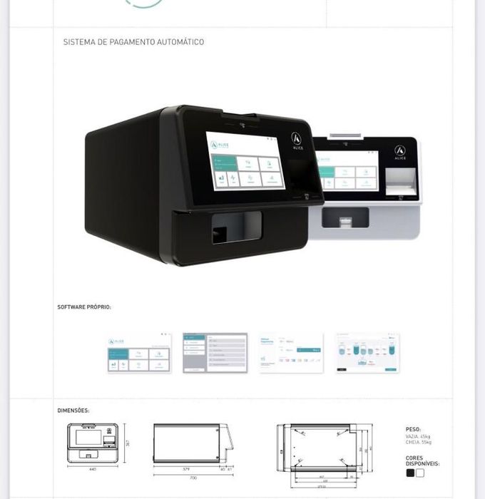 Máquina pagamento Automático Alice