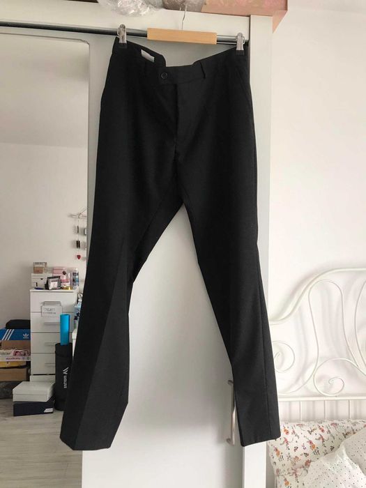 Czarny garnitur ślubny żakardowy glamour Bonus MG M