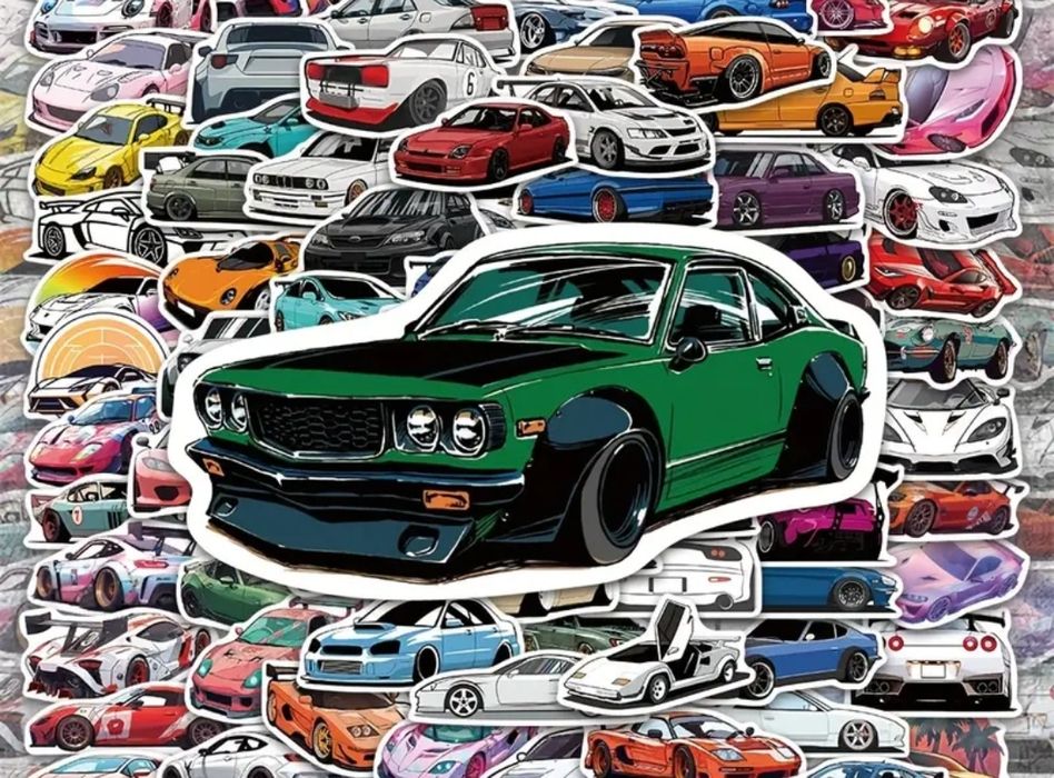 Стікери вінілові наклейки культових автомобілів