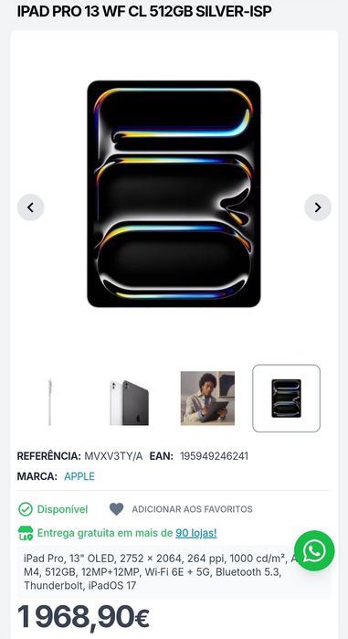 iPad Pro M5 e M4 13" 512GB Cellular, 256GB. Troca/retoma. Fatura, garantia