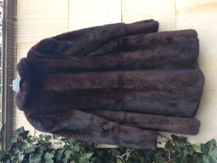 Kurtka futro z całych norek grzbiety nowe miękkie nowoczesne xl 42 44