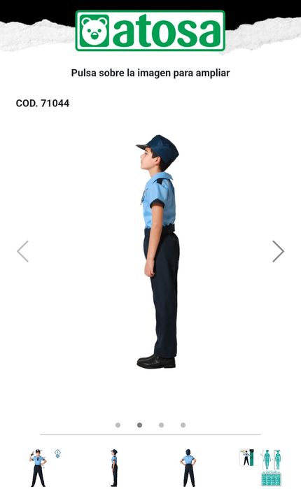 Disfarce de Polícia 10/12 anos