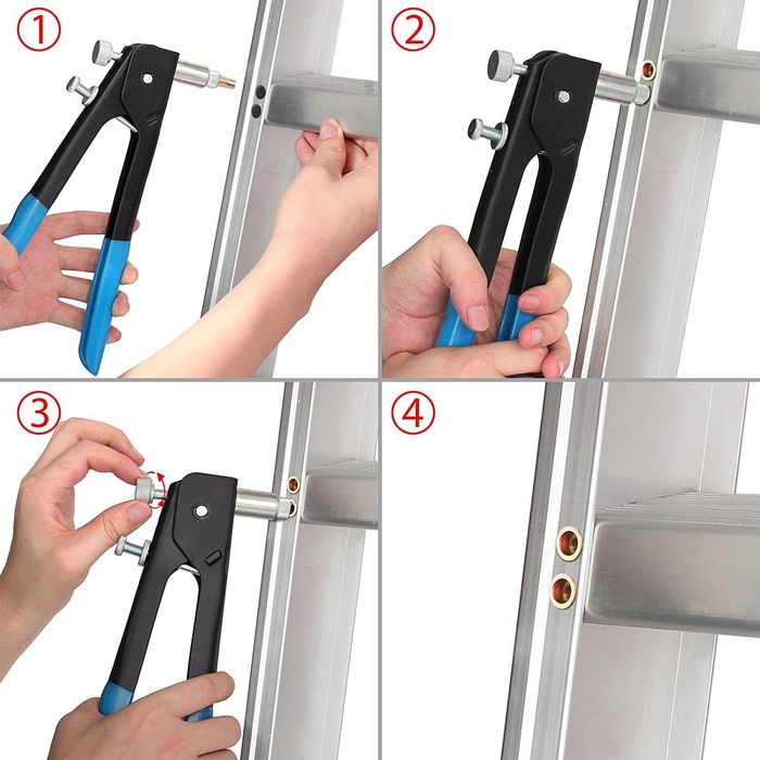 Kit de porcas de rebite em aço carbono galvanizado, novo