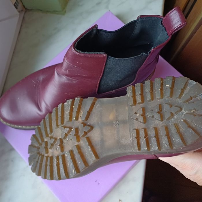 Botki ze skóry 39 , h&m