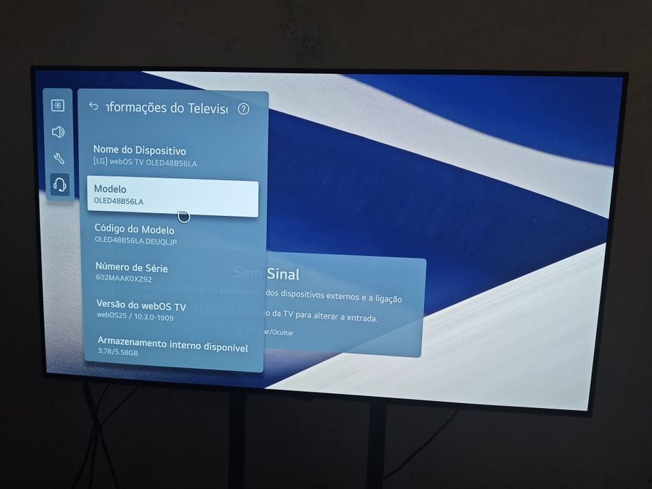 TV LG OLED 48B56LA como nova tem 1 mês