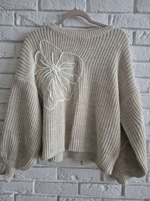 Piękny gruby sweter uni sm