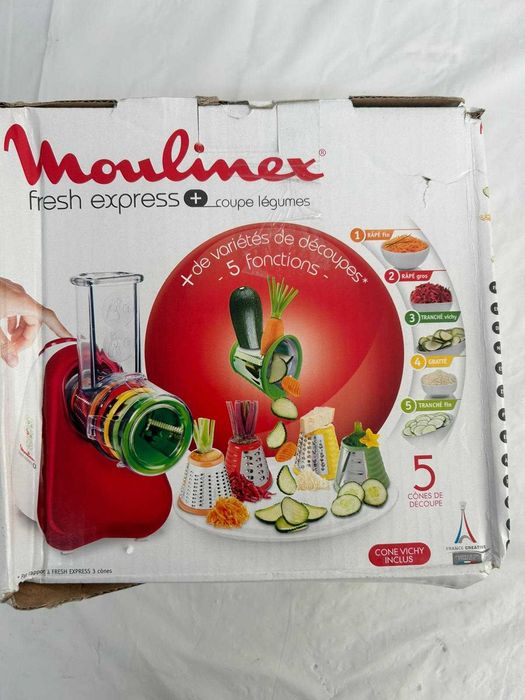 Ralador e Cortador Elétrico Moulinex Fresh Express + (5 Cones)