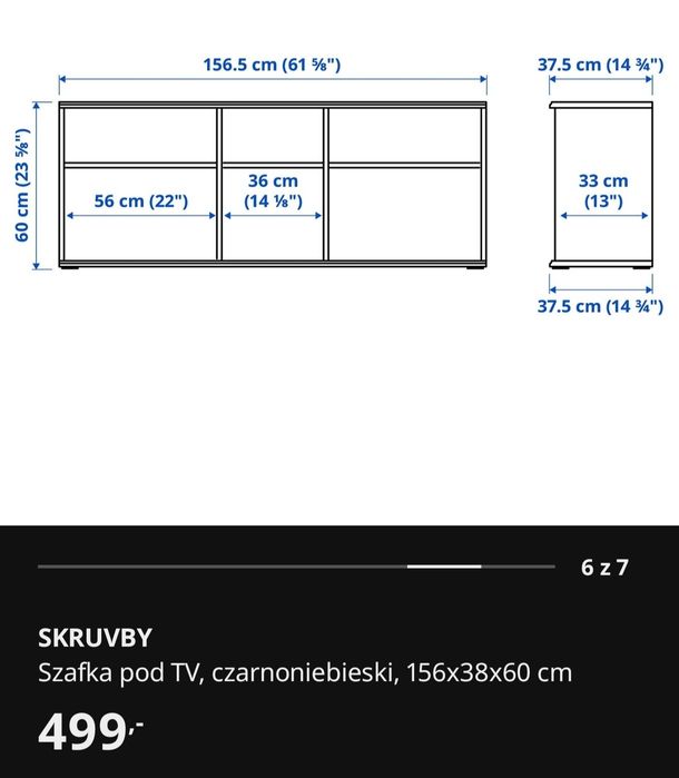 Ciemnogranatowe meble z ikea