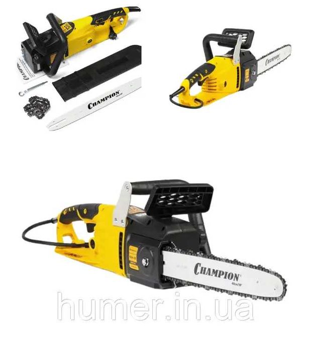 Електрична ланцюгова пила CHAMPION 2400 Вт, 400 мм з прямим двигуном