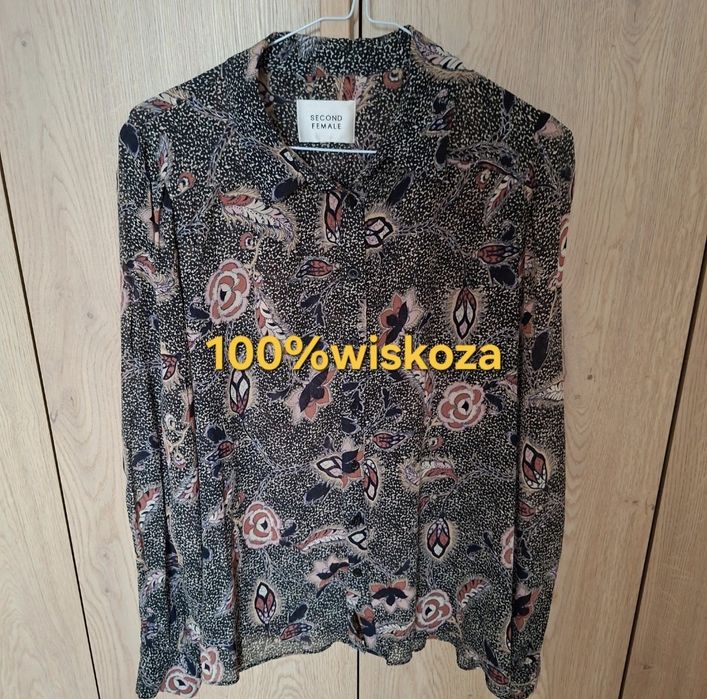 Second female premium koszula bluzka z wiskozy na next jesień 40 42 L XL,zara h&m reserved tatuum na-kd