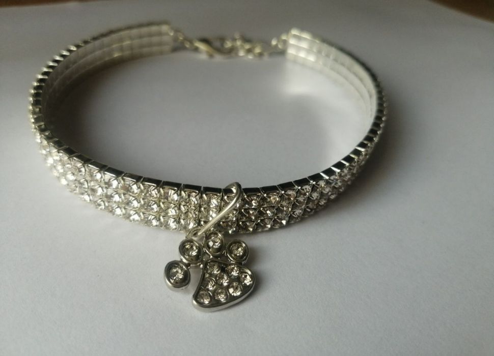 Ozdobna obroża obróżka dla psa łańcuszek SM m