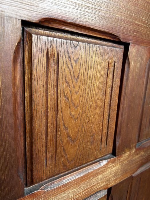 Drzwi zewnętrzne dębowe wraz z framugą