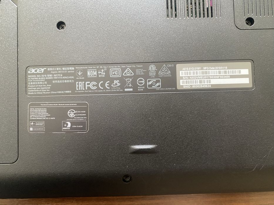 Ноутбук acer aspire 5 A515-51G-31MY