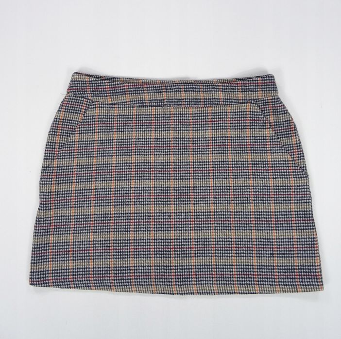 Spódnica dzianinowa Peacocks prosta w kratkę 44 16 XXL