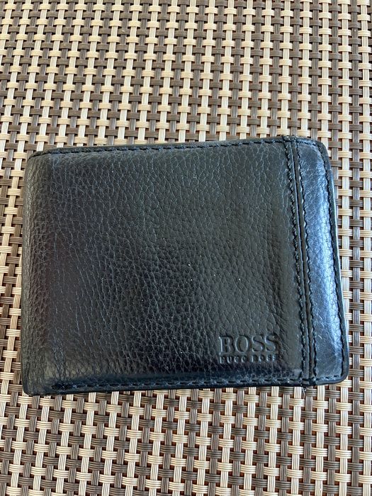 Hugo Boss Skorzany Portfel Meski Czarny