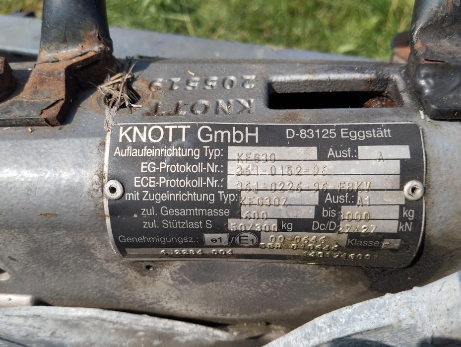 Przyczepa tandem, osie knott laweta pod minimoparke