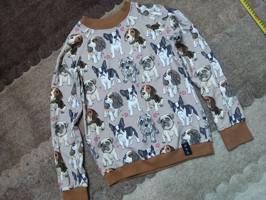 Bluza Dokebu w psy 146/152 bawełna