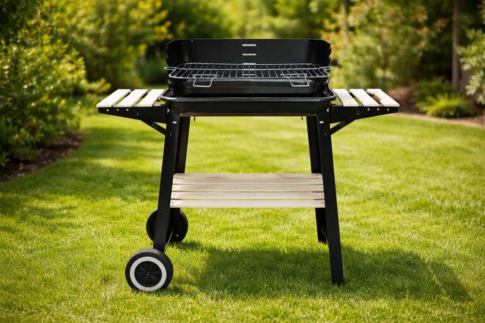 NOWY Grill Ogrodowy Węglowy Duży Zestaw 5 Półek Pojemny