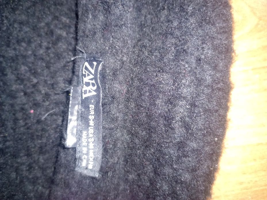 Beret Zara S/M wełniany czarny