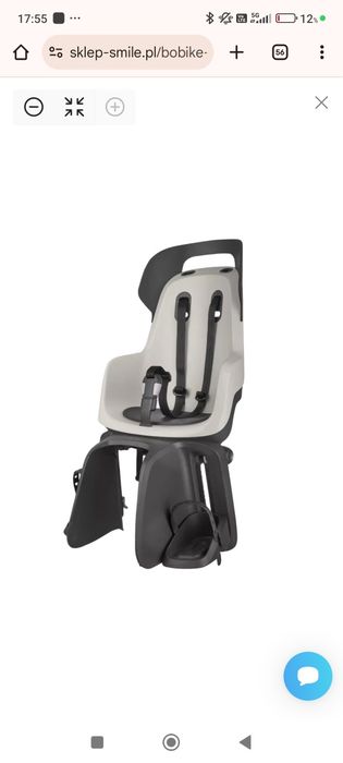 Bobike go fotelik na rower dla dziecka, fotelik rowerowy 9-22 kg