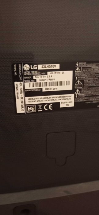 Telewizor LG 43 całe uszkodzona matryca